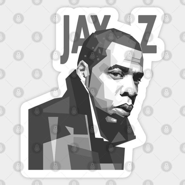 Jay Z Grey Design Sticker by lots of artWork